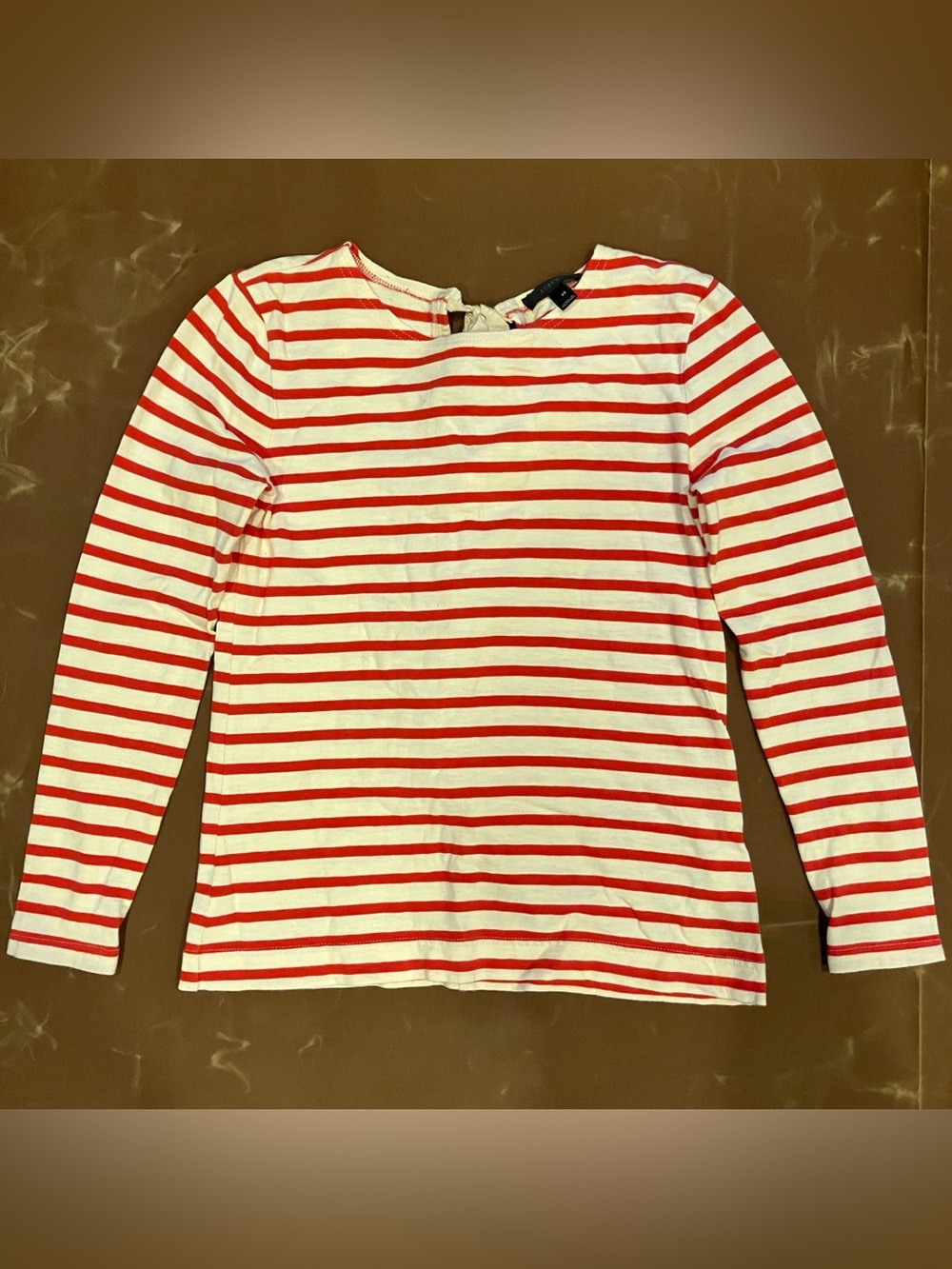 J.Crew 100% Cotton Striped Bow-Back Top XS